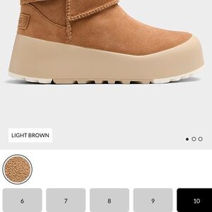 UGG Chestnut Suede Platform Boots